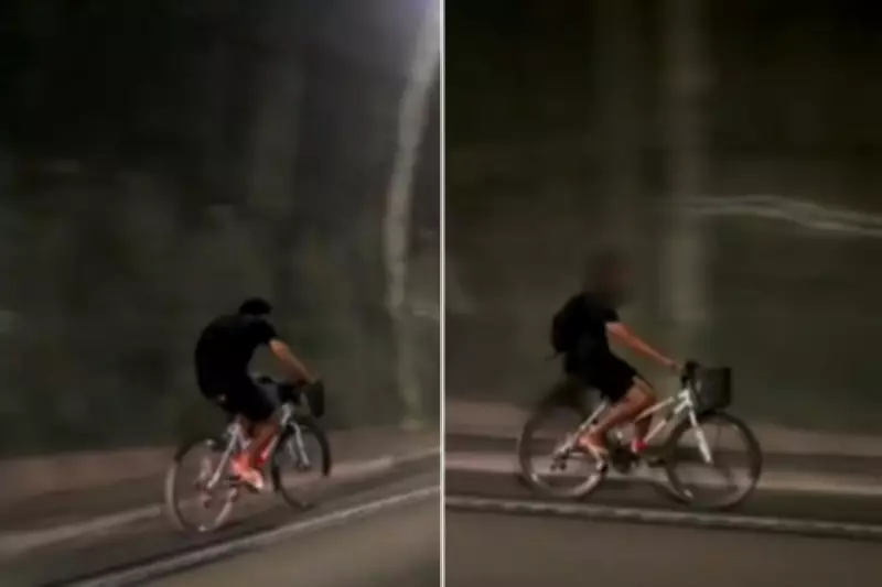 Ciclista é flagrado descendo a Rodovia dos Imigrantes de bicicleta em alta velocidade