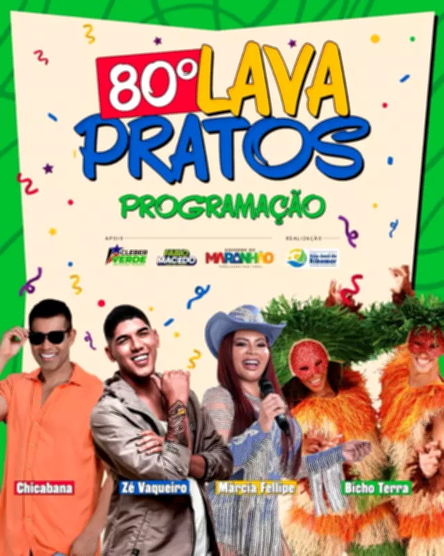 Com apoio do Governo do Maranhão, Lava Pratos de Ribamar ocorre no fim de semana