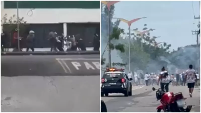 Confrontos entre torcidas em Fortaleza resultam em 350 detidos antes do clássico Ceará x Fortaleza