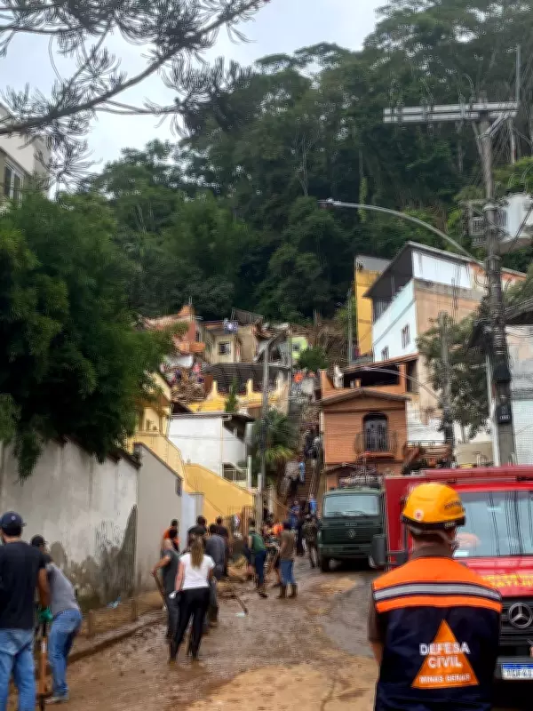 Corrente de voluntários auxilia bombeiros em buscas por desaparecido em Juiz de Fora