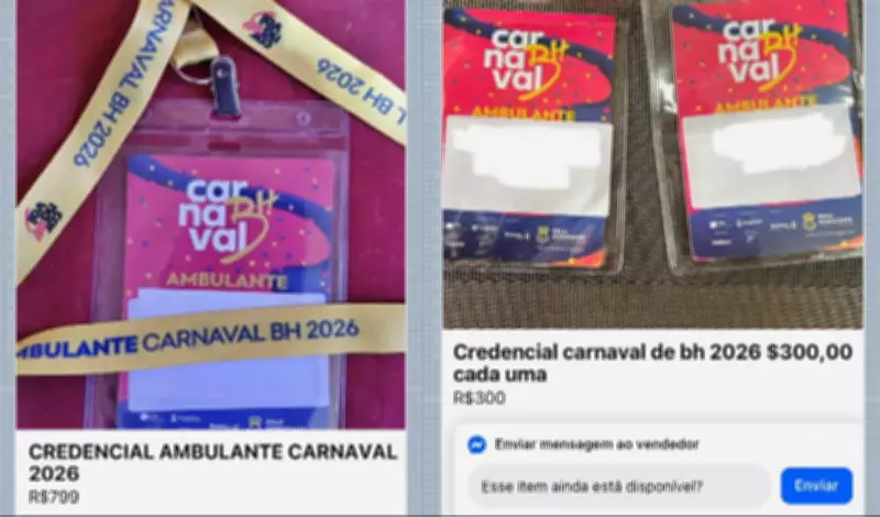 Credenciais de ambulantes do Carnaval de BH são vendidas ilegalmente por até R$ 799