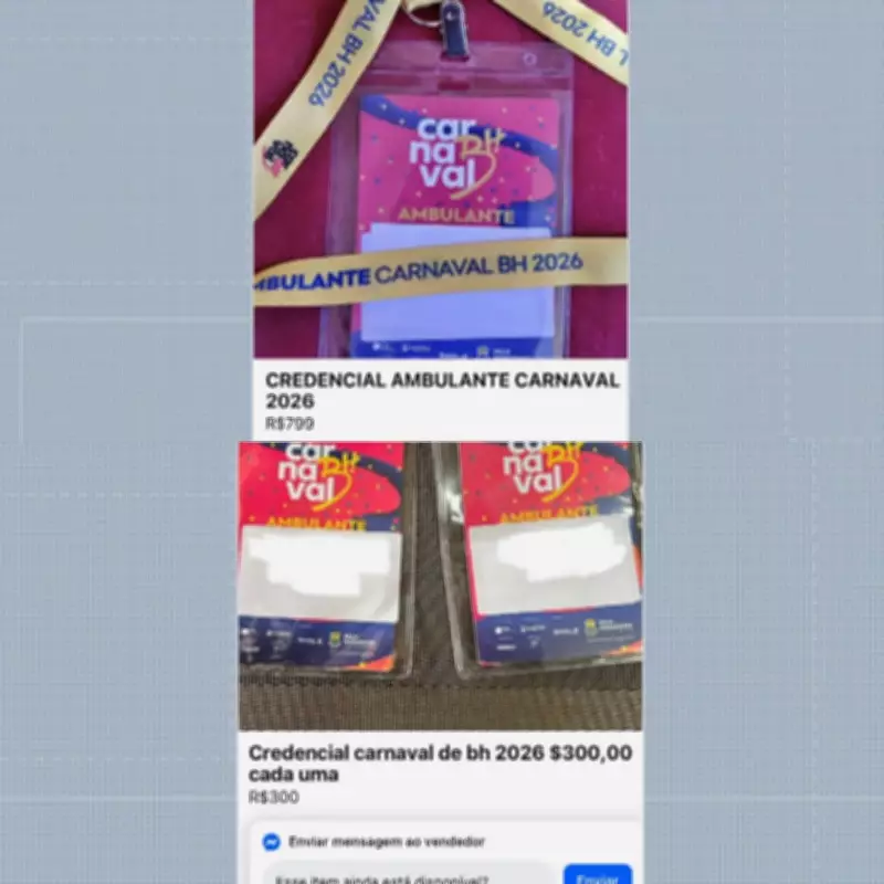 Credenciais do Carnaval 2026 de BH são vendidas ilegalmente por até R$ 799 nas redes sociais