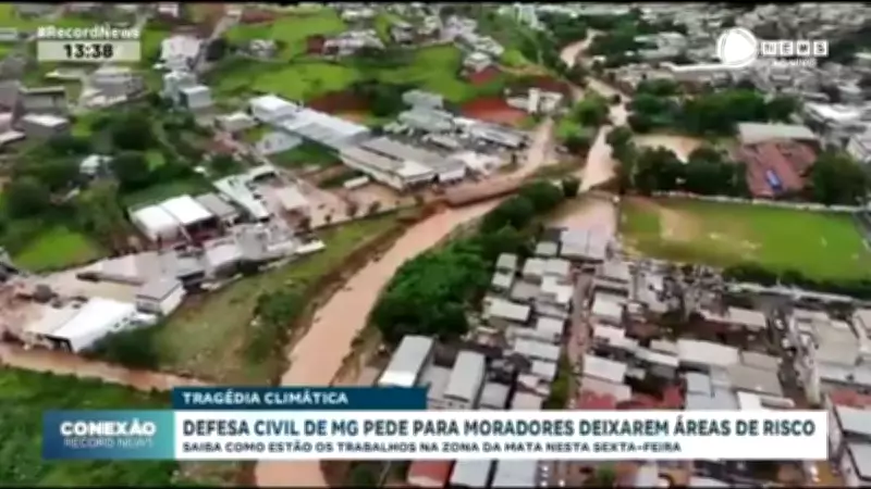 Defesa Civil de Minas Gerais alerta moradores para deixarem áreas de risco iminente