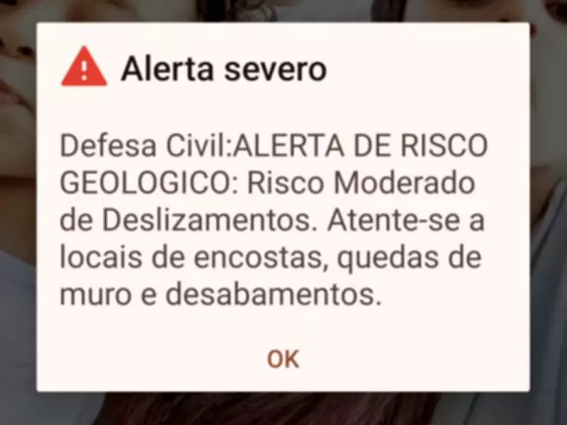 Defesa Civil emite alerta severo de risco geológico para cidades de Minas Gerais