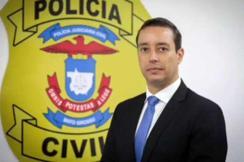 Delegado Vitor Hugo Teixeira deixa comando da Secretaria de Justiça de Mato Grosso