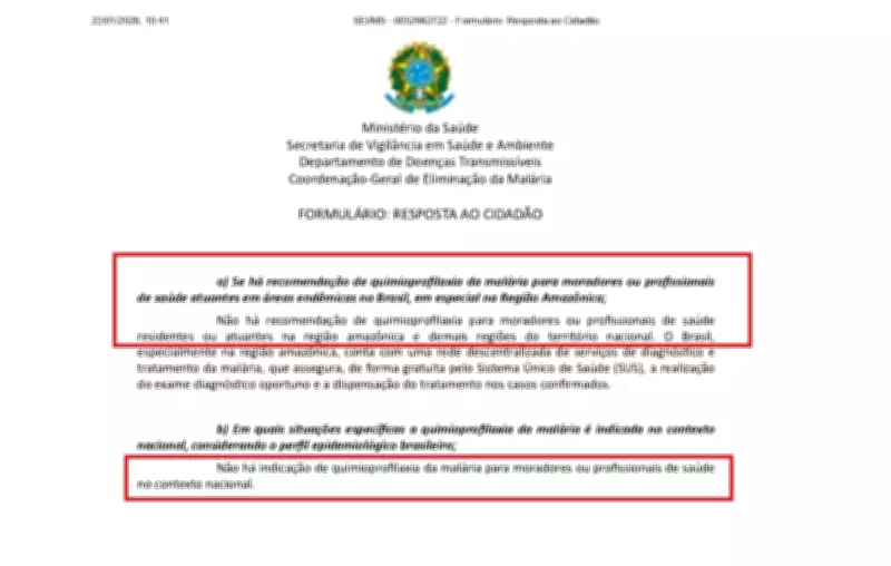 Documento do Ministério da Saúde contesta gabarito do Revalida sobre malária