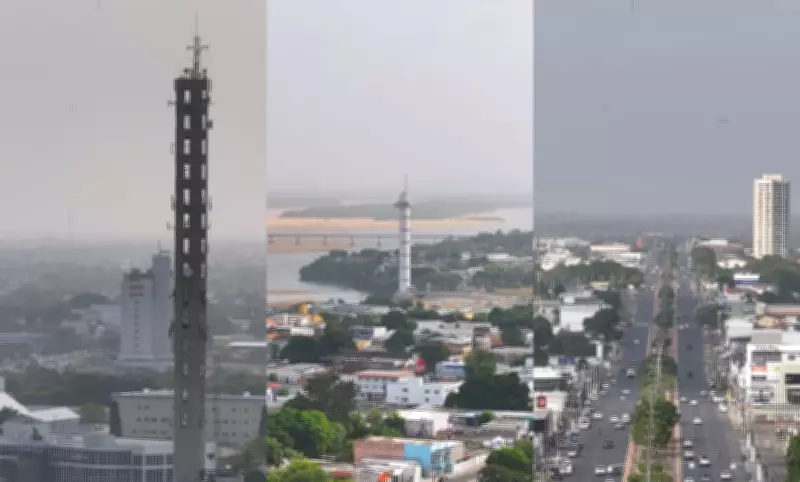 Drone capta Boa Vista envolta em densa fumaça; qualidade do ar em nível moderado