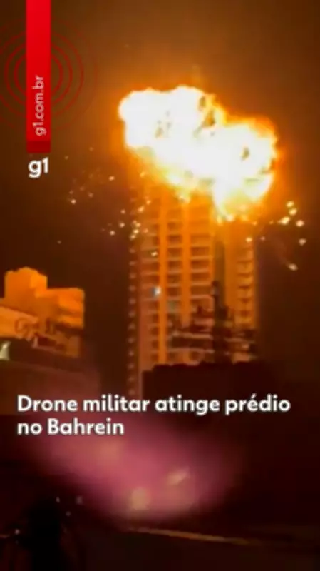 Drone Militar Atinge Prédio Residencial em Manama, Capital do Bahrein