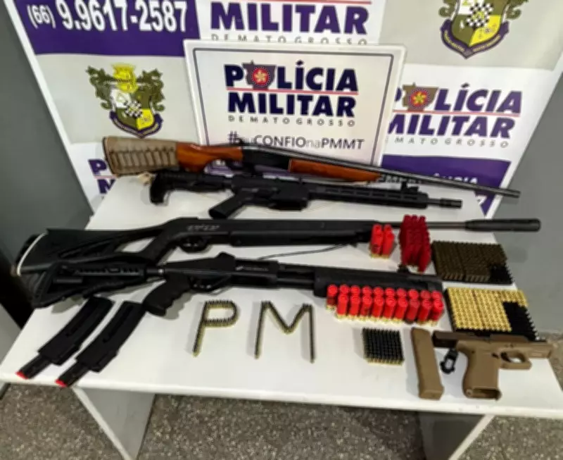 Empresário tem cinco armas e 470 munições apreendidas após denúncia de agressão em MT