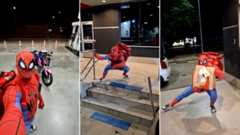Entregador de Teresina veste Homem-Aranha e fatura até R$ 700 diários com entregas
