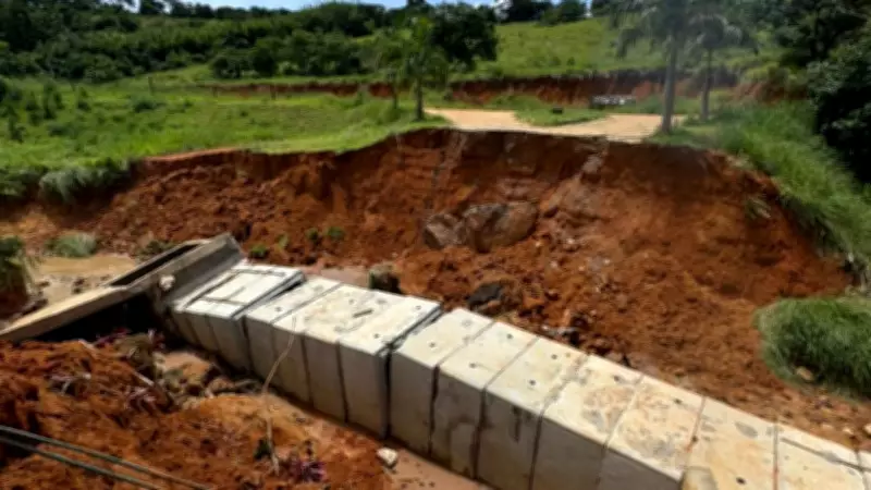 Enxurrada em Ubá isola centro veterinário com 600 animais após ponte ceder