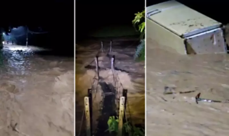 Enxurrada no Sana destrói pontes e bloqueia acessos na região Serrana de Macaé