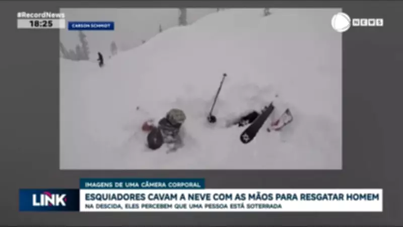 Esquiadores salvam homem soterrado cavando neve com as próprias mãos na Califórnia
