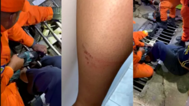 Estudante fica presa em bueiro durante aniversário e é resgatada por bombeiros em Cuiabá