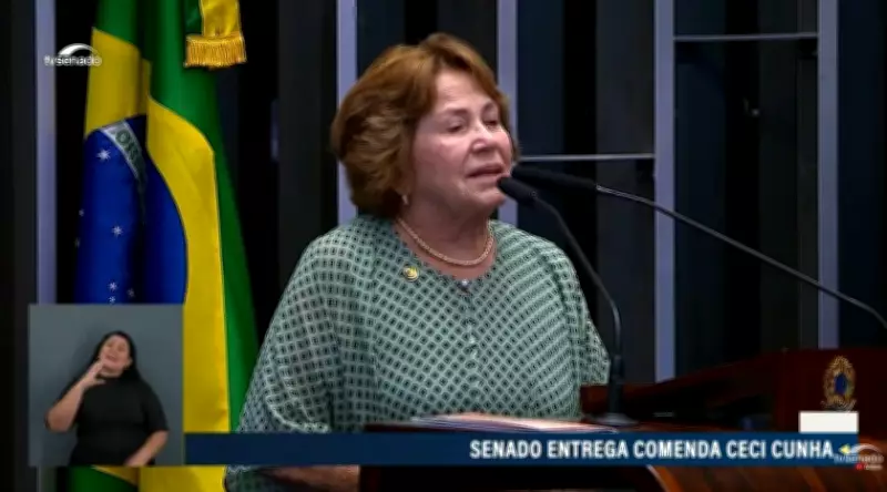 Ex-senadora paraibana Nilda Gondim recebe Comenda Ceci Cunha em cerimônia no Senado