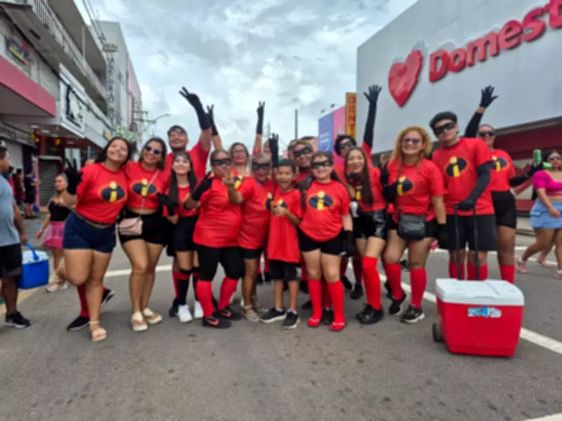 Família homenageia matriarca com fantasia de 'Os Incríveis' em A Banda do Amapá