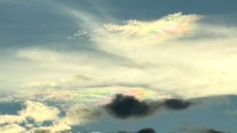 Fenômeno raro de nuvem colorida ilumina céu de Sorocaba (SP) nesta quinta-feira