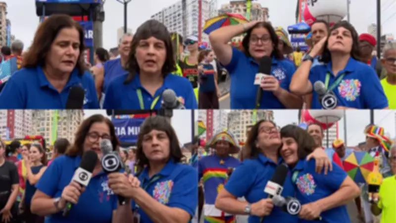 Foliã se fantasia de repórter da Globo e cria momento inusitado no carnaval do Recife