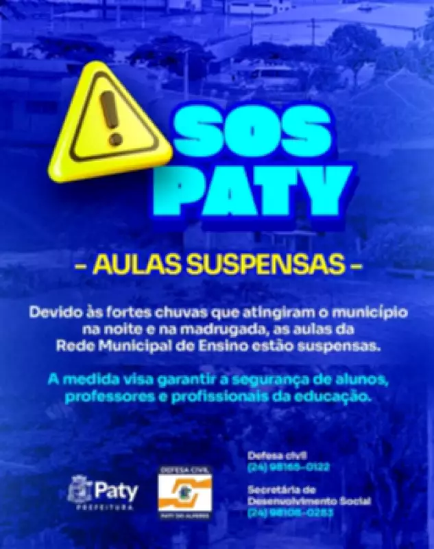 Forte temporal em Paty do Alferes suspende aulas e deixa 200 desalojados no RJ