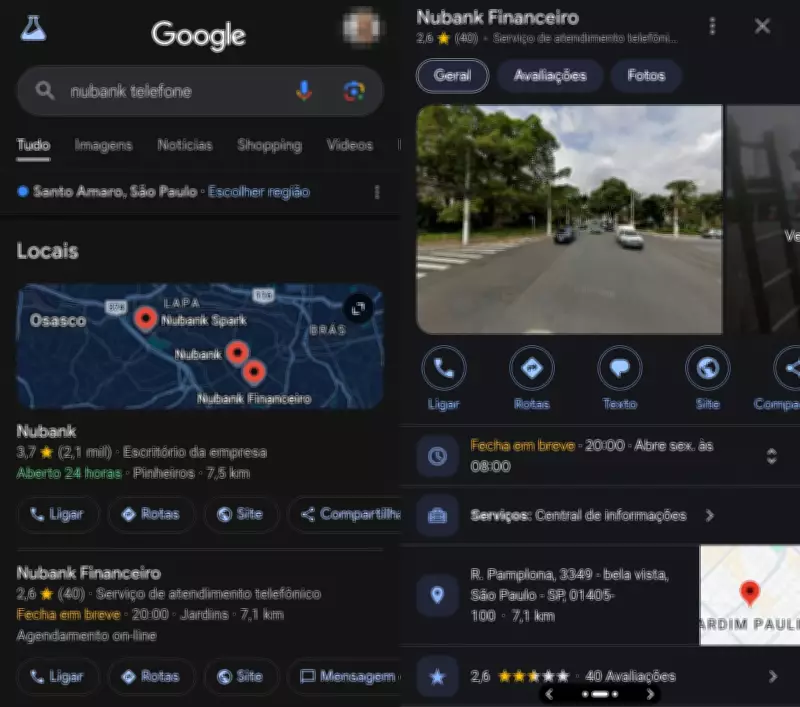 Google exibiu central falsa do Nubank por meses; golpistas usaram plataforma para aplicar golpes