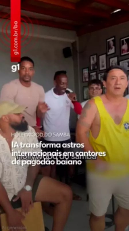 Hollywood do Samba: IA transforma astros internacionais em cantores de pagodão baiano