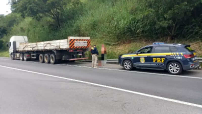 Homem é preso por adulterar placa de carreta na Via Dutra em Barra Mansa