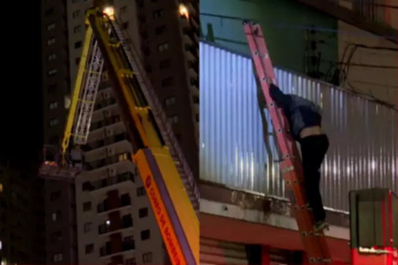 Homem fica preso em sacada após tentativa de furto em prédio no Centro de Curitiba