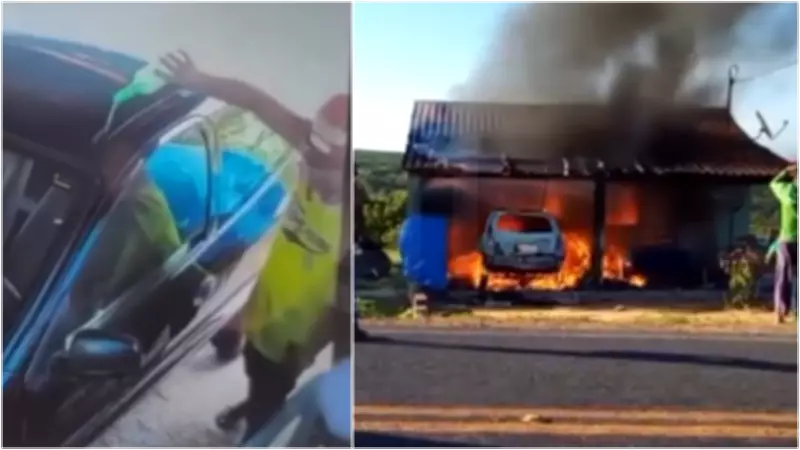 Homem incendeia casa, bar e carro após recusa de bebida alcoólica em Carnaubal, Ceará