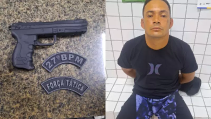 Homem é preso em Parnaíba após ameaçar ex-companheira apontando simulacro na cabeça da filha