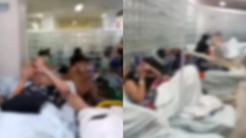 Hospital Geral de Fortaleza enfrenta superlotação com pacientes em corredores e recepção