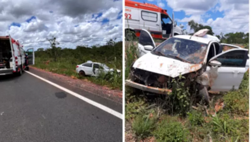 Idosa de 81 anos morre e duas pessoas ficam feridas em acidente na MG-402 em Pintópolis