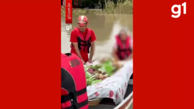 Idosa de 95 anos e filha são resgatadas de barco após temporal alagar casa em Guarantã do Norte