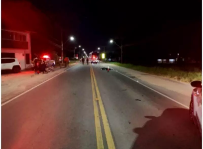 Idoso morre em Garopaba ao tentar atravessar rodovia com veículo elétrico à noite