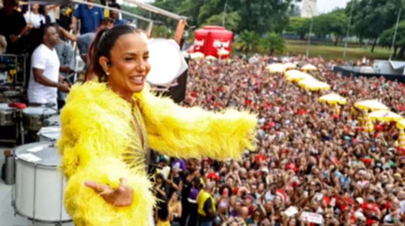 Imagens de drone revelam multidão no megabloco de estreia de Ivete Sangalo em São Paulo