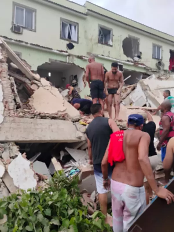 Imóvel de dois andares desaba no Engenho Novo, Rio de Janeiro