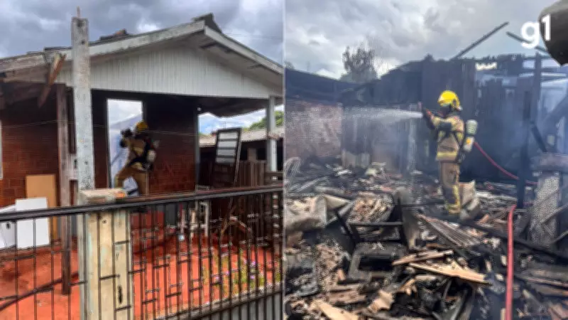 Incêndio criminoso destrói duas casas e deixa quatro feridos em Santa Rosa, RS