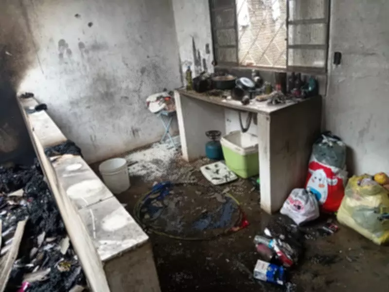 Incêndio por fogão improvisado fere pai e bebê de 1 ano e 6 meses em Birigui