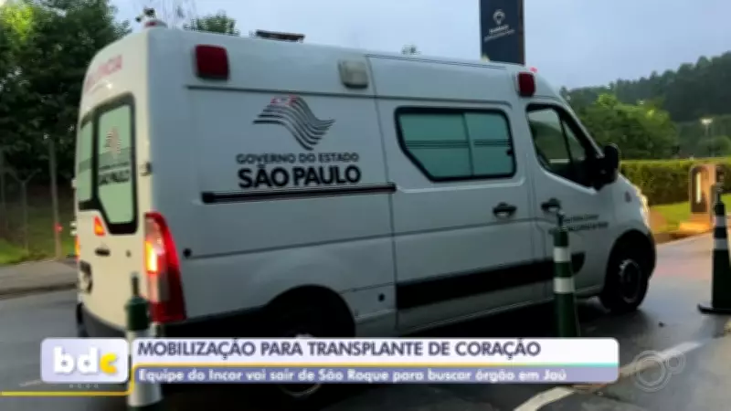 Incor mobiliza equipe para buscar coração de bebê doador em Jaú, mas chuva suspende operação