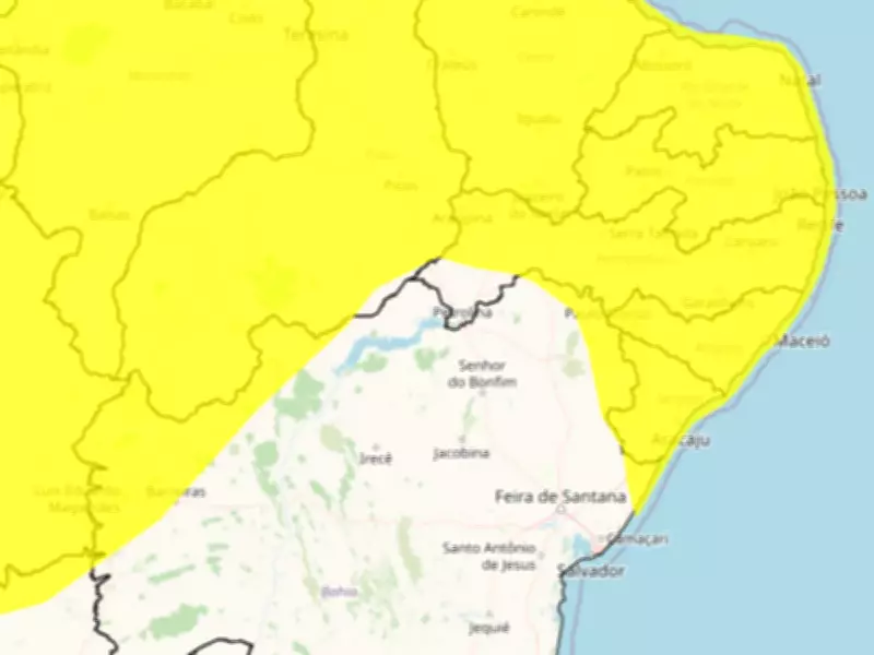Inmet emite alerta de perigo potencial para chuvas intensas em 82 municípios de Pernambuco