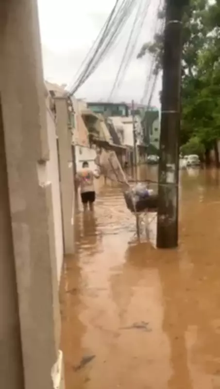 Interdição da Avenida Moacir Paleta causa caos no trânsito e alagamentos em Governador Valadares