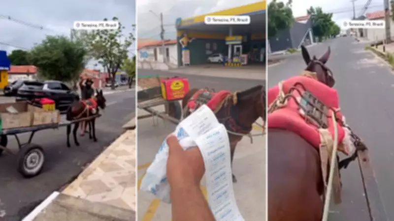 Jovem de 20 anos viraliza ao fazer entrega de aplicativo em carroça em Teresina