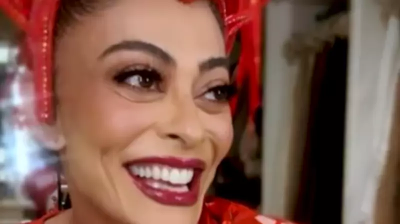 Juliana Paes celebra parceria com Mestre Ciça na Viradouro: 'É um gigantão'