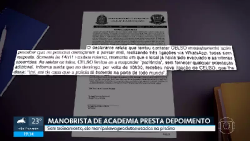 Manobrista relata falta de treinamento e pressão do dono em caso de morte por intoxicação em academia