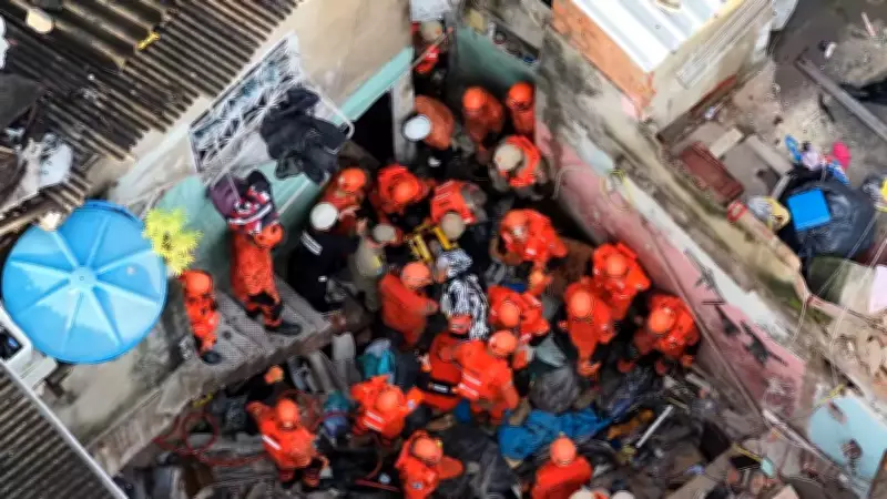 Mãe de criança resgatada em desabamento no Rio é encontrada morta após 5 horas de buscas