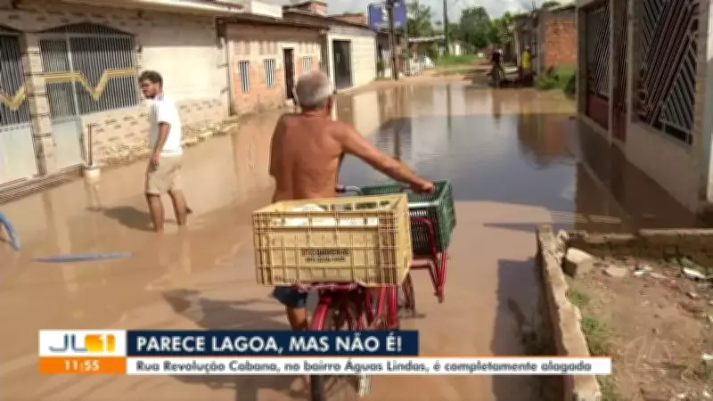 Moradores de Belém denunciam falta de saneamento e lama em rua de Águas Lindas
