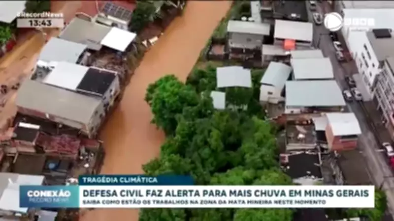 Mortes por chuvas em Minas Gerais sobem para 58, alerta Defesa Civil