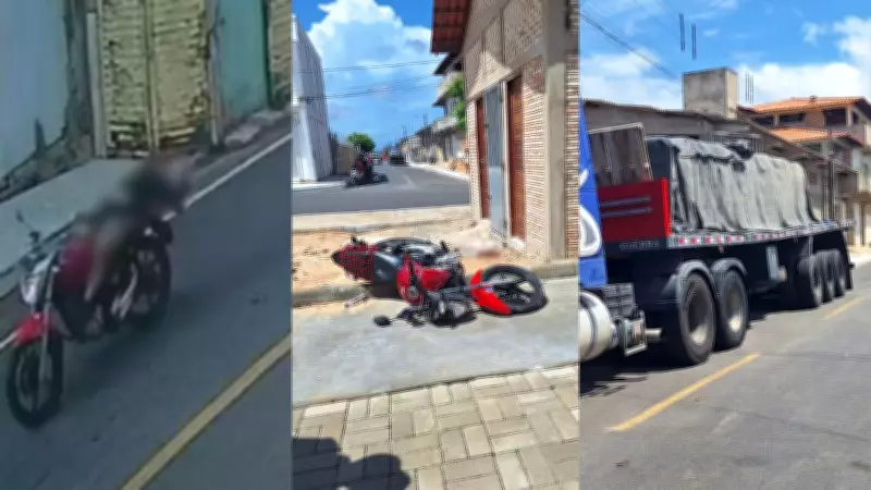 Motociclista desmaiado segue sobre moto desgovernada por 6 segundos após acidente no Piauí