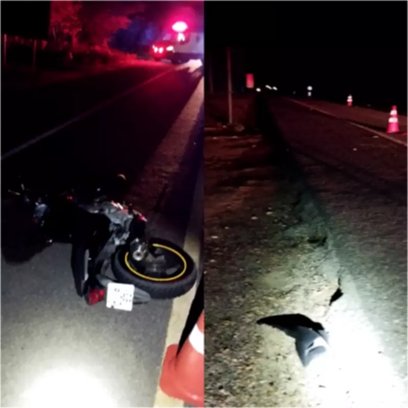 Motociclista morre após atropelar jumento e colidir com caminhonete na BR-110 em Mossoró