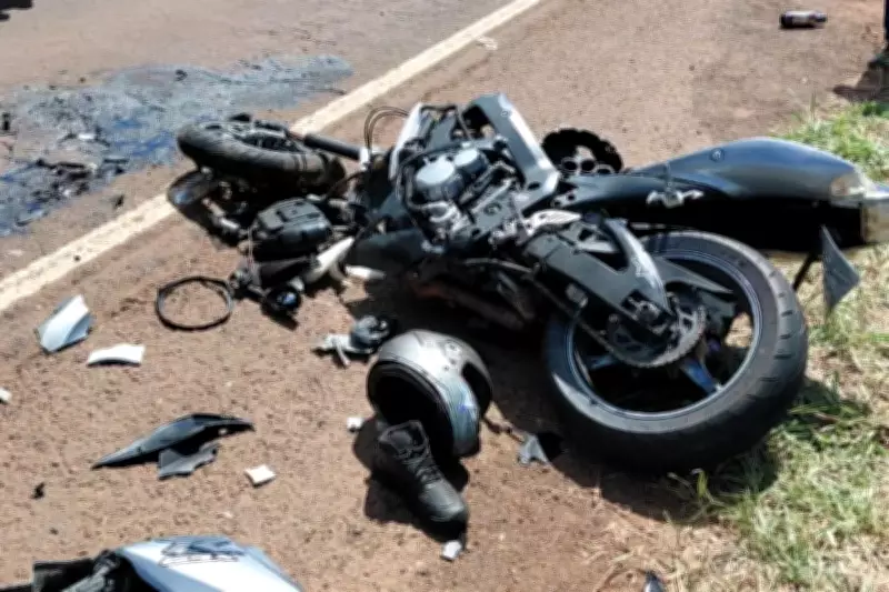 Motociclista morre em colisão com caminhão caçamba na MS-080 em Campo Grande
