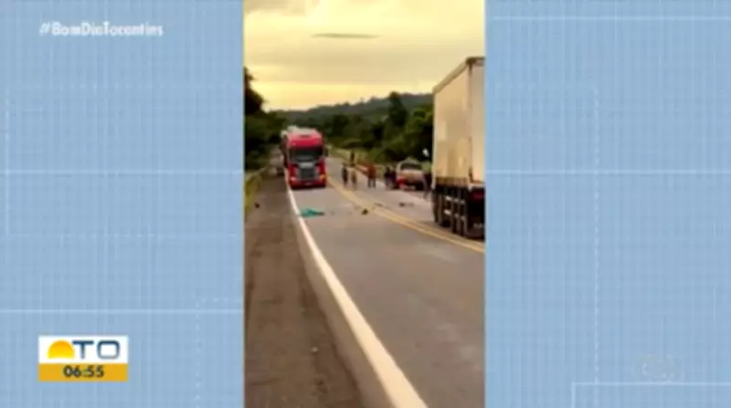 Motociclista morre em colisão com caminhonete na BR-153, próximo a Guaraí, no Tocantins
